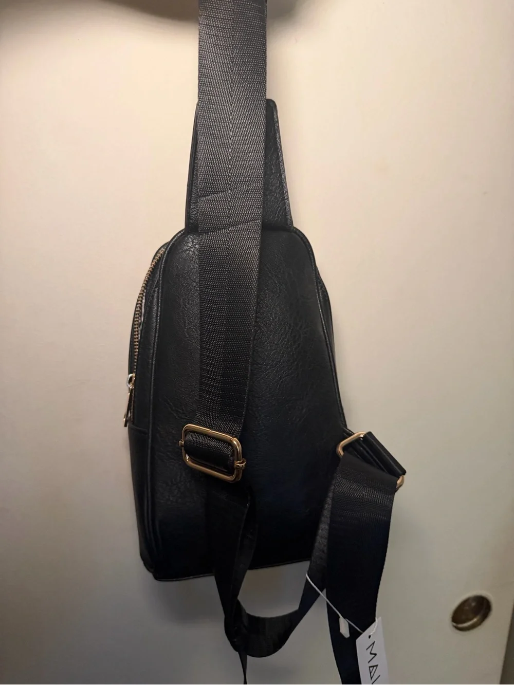 Black Faux Leather Crossbody Bag 🖤